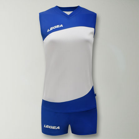 LEGEA Kit Sicilia Completo Completino Donna Volley PALLAVOLO Blu-Bianco TORNEO Sport 