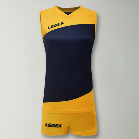 LEGEA Kit Sicilia Completo Completino Donna Volley PALLAVOLO Blu-Bianco TORNEO Sport 