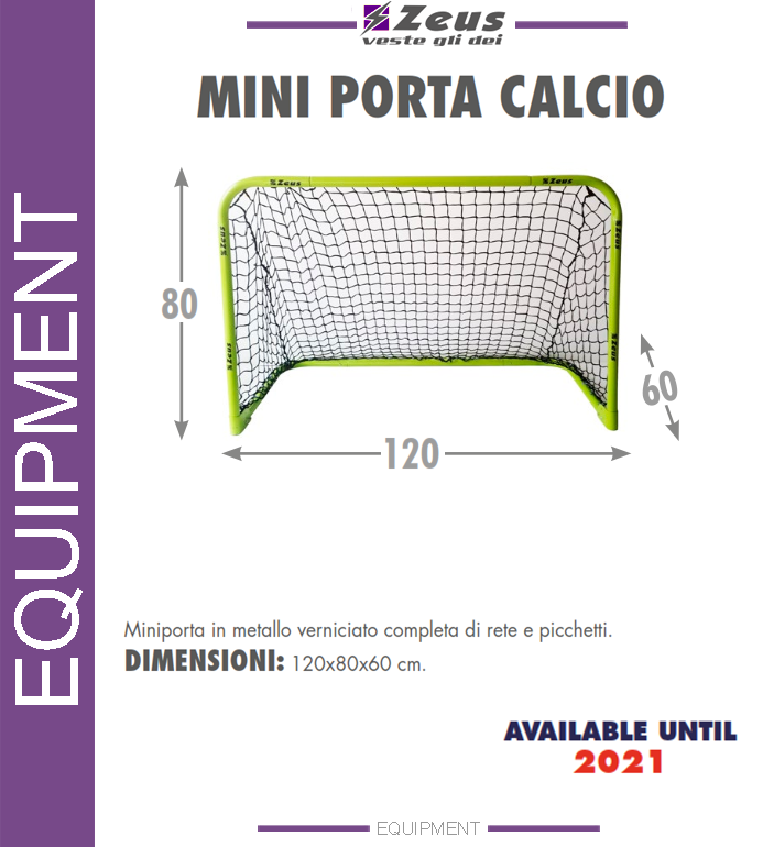Attrezzature Equipment Calcio - Basket - Volley-Tennis-Atletica  Leggera-Palestra: Mini Porta Calcio Calcetto Zeus