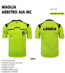 LEGEA Polo Relax ML Arbitro Aia Ufficiale Modello Dacca FIGC Stagione 2019/2020 Associazione Italiana Arbitri Originale Logo Stampato 